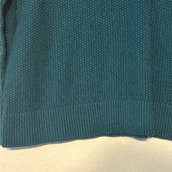 LOFT Blue/Green Crew Neck Sweater Soft Knit Pullover - Picture 7 of 8